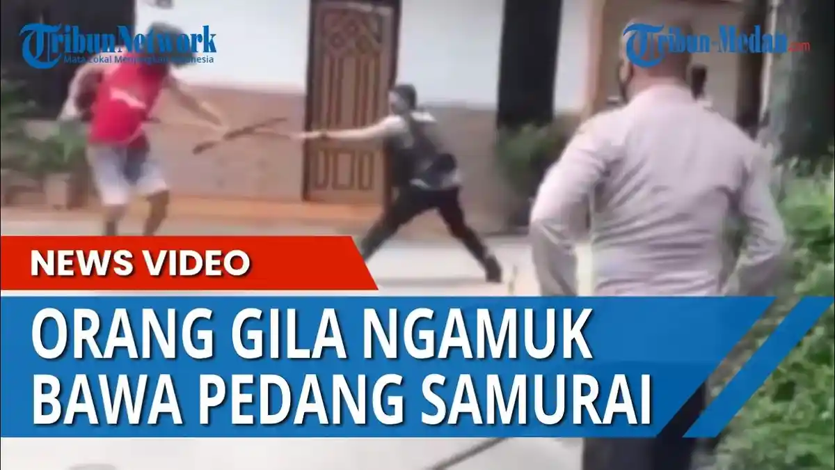 Pria Mengaku Tidak Mempan Ditembak Mengamuk Bawa Pedang, Polisi Sampai Kewalahan