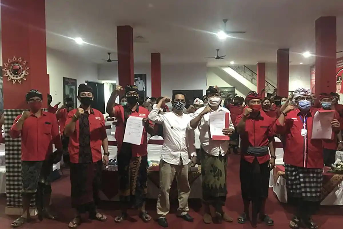 Made Urip Pimpin Tim Pemenangan, PDIP Tabanan Deklarasikan Paket Jaya-Wira