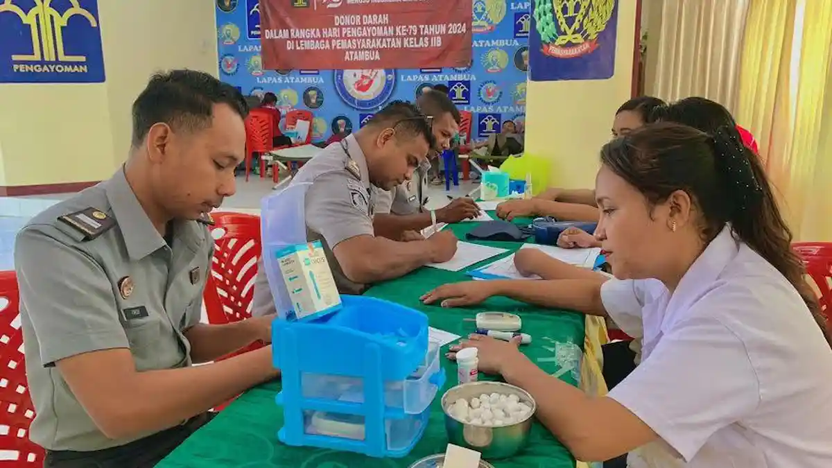Lapas dan Imigrasi Atambua Gelar Aksi Donor Darah Wujud Kepedulian Terhadap Sesama