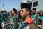 Apel Akbar Santri Bela Negara di Makoarmatim Surabaya