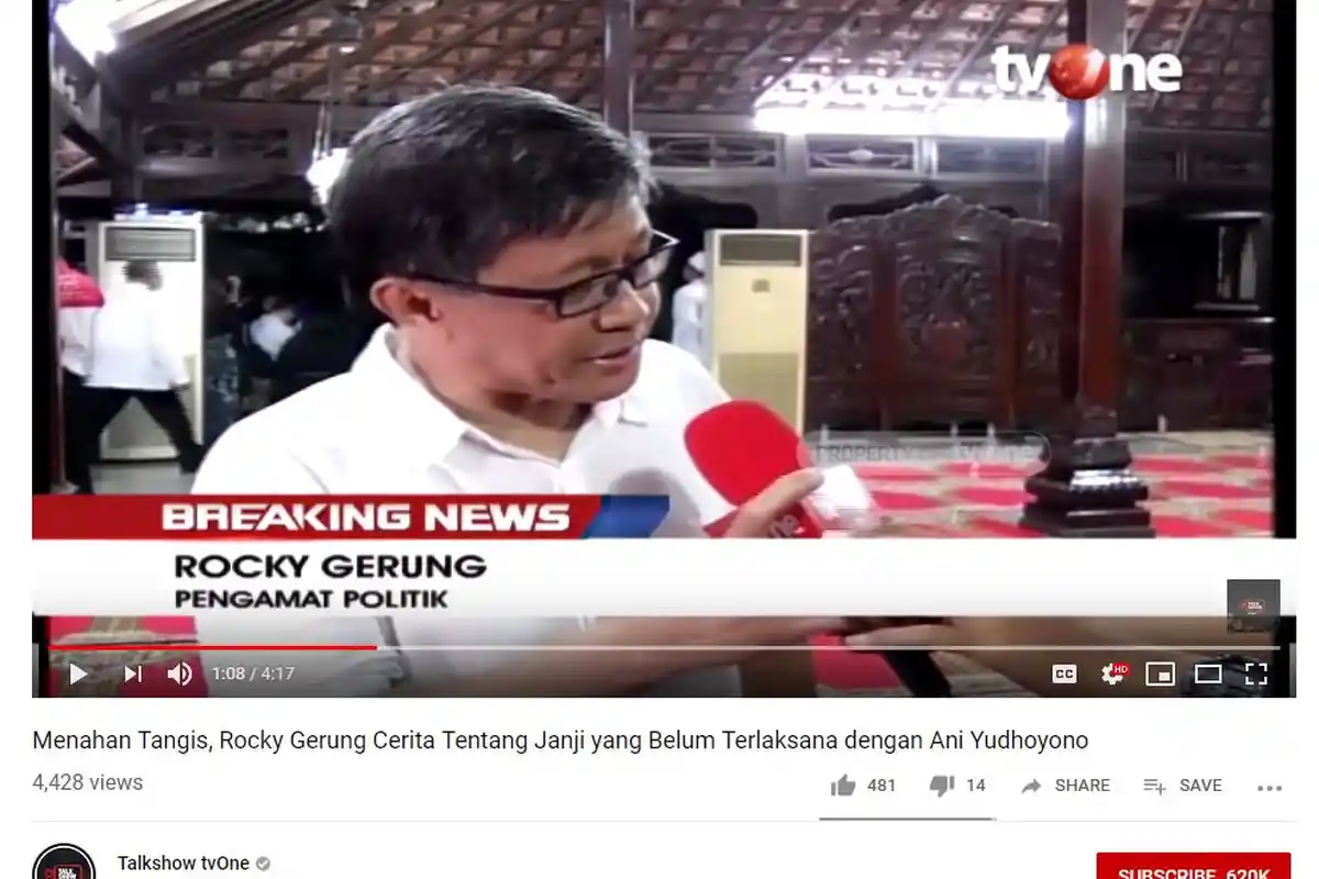 Tahan Tangis, Rocky Gerung Ungkap Janji yang Belum Terlaksana dengan Ani Yudhoyono: Selamat Jalan