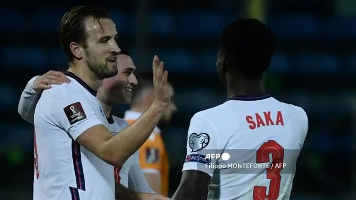 San Marino Vs Inggris : 10 Gol Tercipta, Harry Kane Quattrick, Three Lions Lolos Piala Dunia 2022