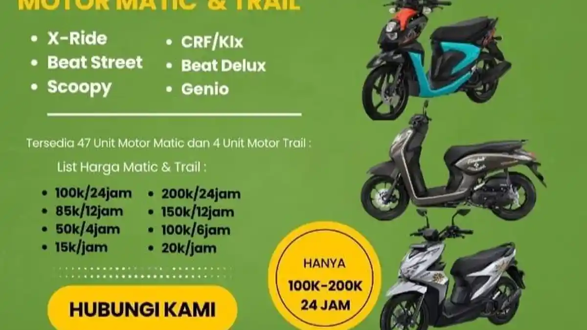 Rental Motor di Tana Toraja Laris Manis Usai Lebaran