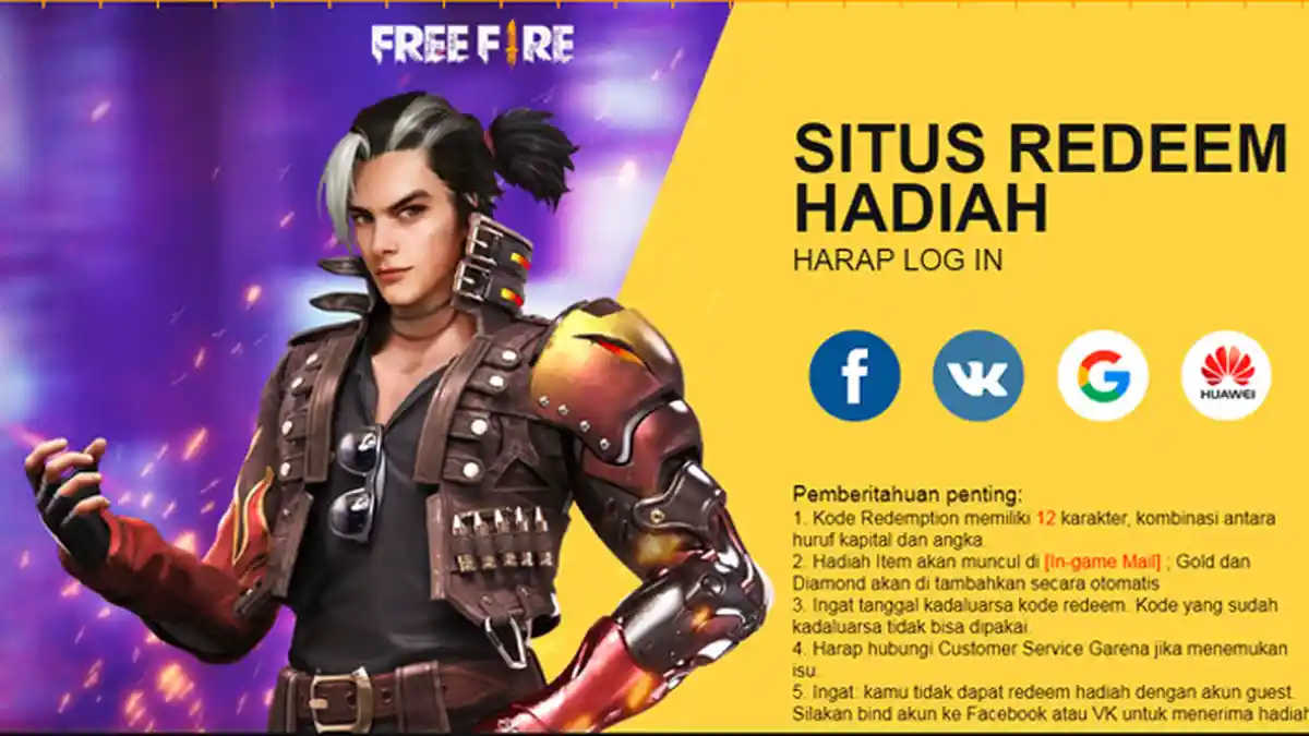 UPDATE KODE REDEEM FF 23 November 2020 FFCS, Dapatkan Hadiah Grenade Skin dari Garena Free Fire