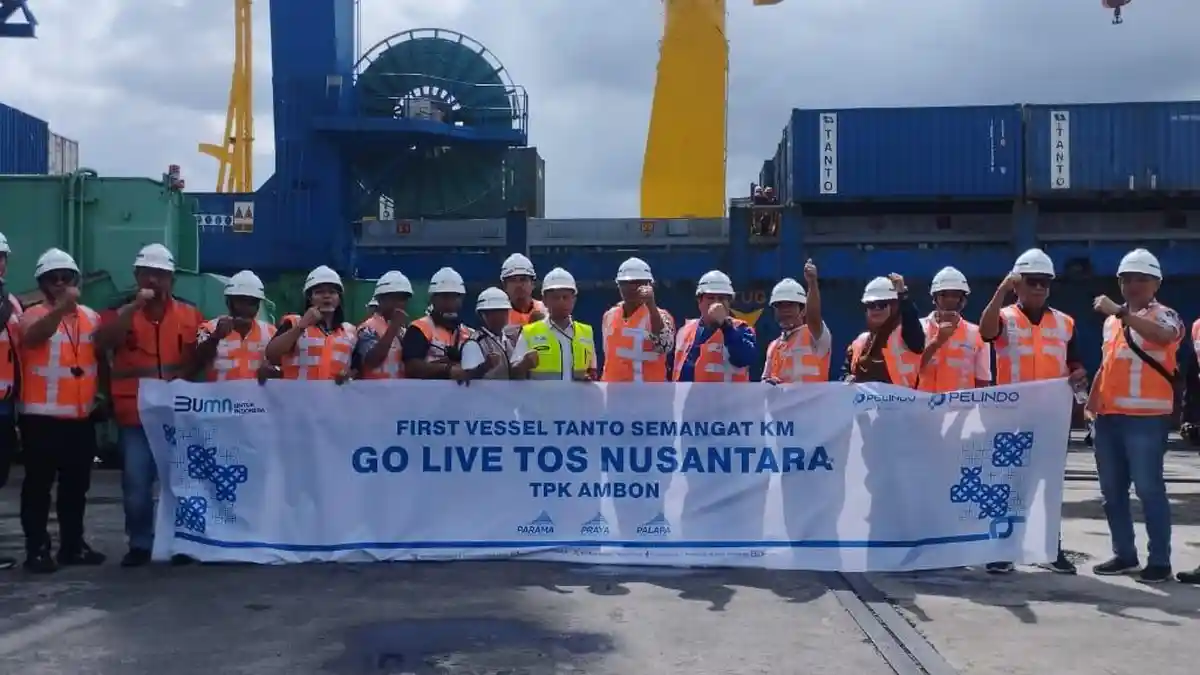 PT Pelindo Peti Kemas Ambon Go Live TOS Nusantara, Begini Manfaatnya