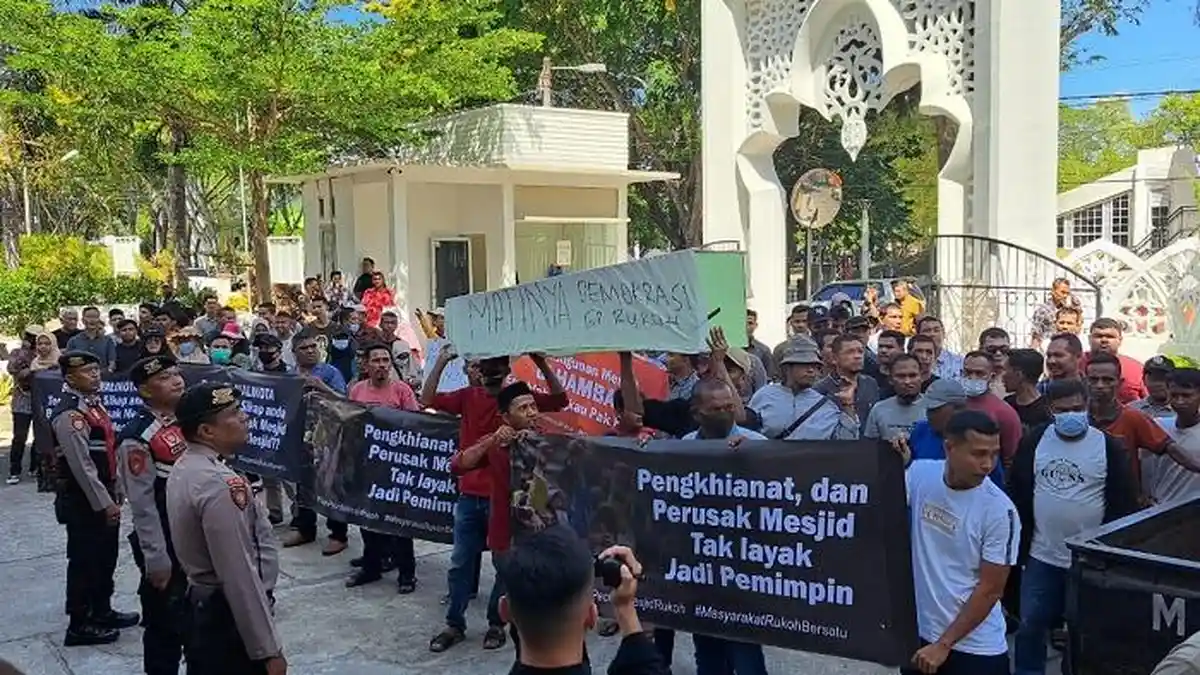Dinilai Hambat Pembangunan Masjid Rukoh-Blang Krueng, Relawan Pecinta Masjid Demo Balai Kota