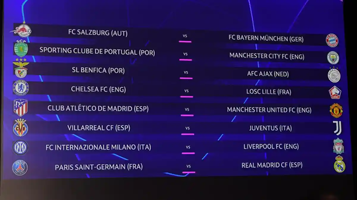 Jadwal Liga Champions 2022 Babak 16 Besar - Dibuka Laga PSG Vs Real Madrid dan Inter Vs Liverpool