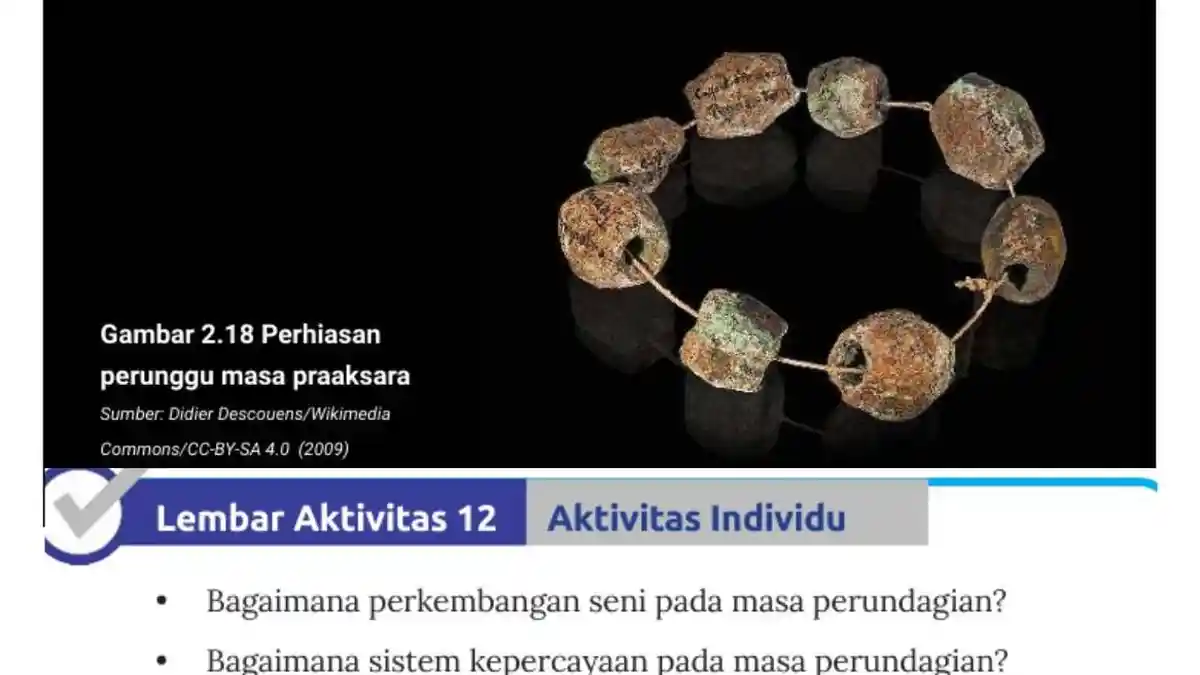Kunci Jawaban IPS Kelas 7 SMP Halaman 97 Kurikulum Merdeka, Perkembangan Seni Pada Masa Perundagian