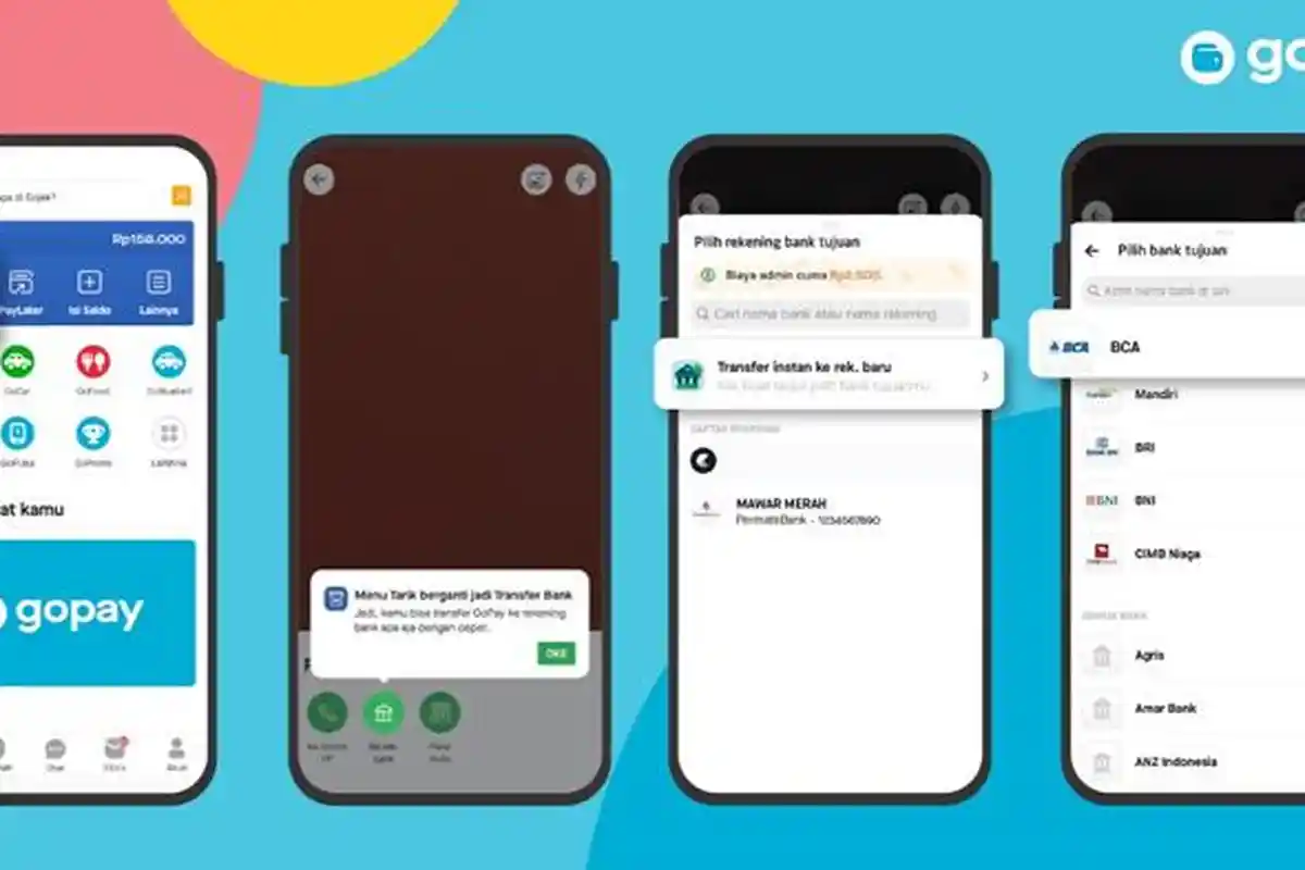 Cara Transfer Saldo GoPay ke Rekening Bank dengan Mudah, Biaya Admin Rp 2500