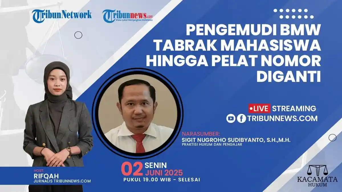 Talkshow Kacamata Hukum 2 Juni 2025: Pengemudi BMW Tabrak Mahasiswa hingga Pelat Nomor Diganti