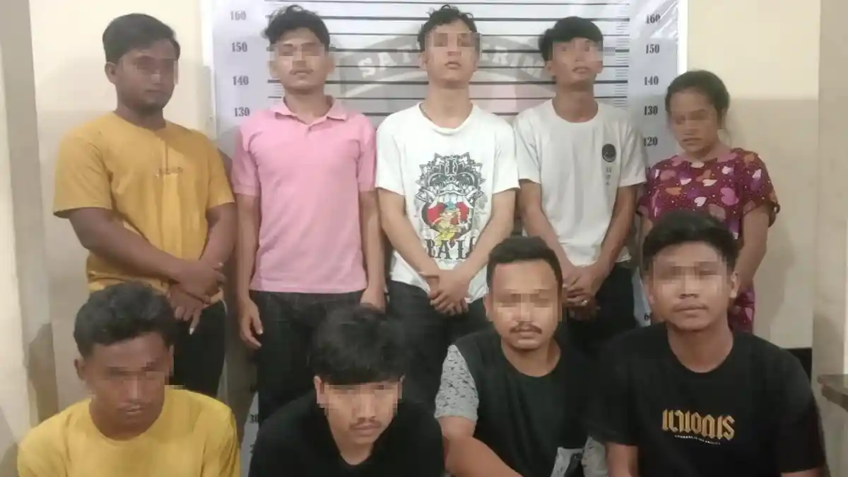 Terjerat Kasus Curanmor dan Penadah Barang Curian, Sembilan Orang Diamankan di Polsek Percut