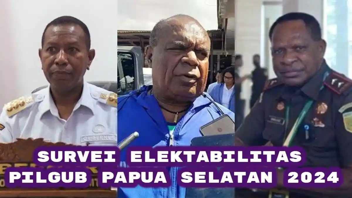 Elektabilitas Pilkada Papua Selatan 2024, Apolo Safanpo vs Romanus Mbaraka vs Nikolaus Kondomo