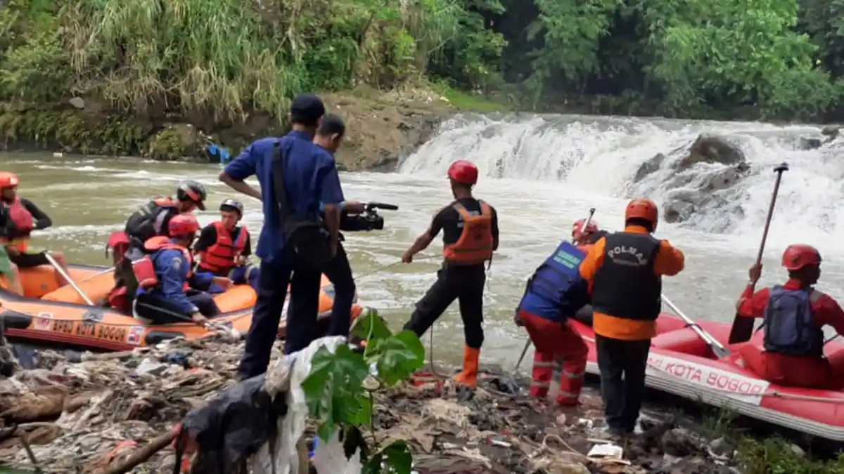 Santri yang Hanyut di Bogor Belum Ditemukan, Tim Gabungan Perluas Lokasi Pencarian