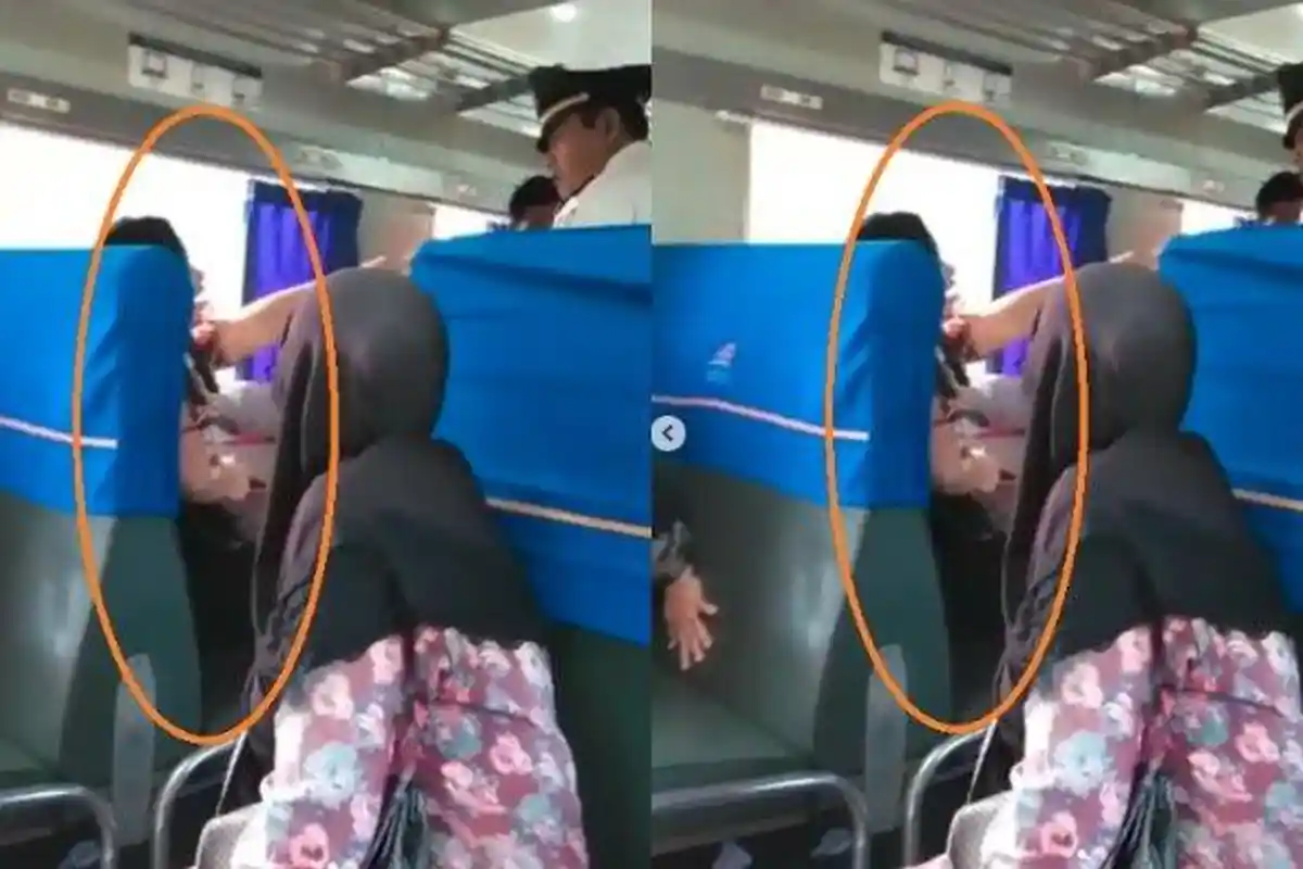 Penumpang Wanita Marah-marah Saat Petugas Periksa Tiket Kereta Miliknya, Sampai Ancam Tonjok