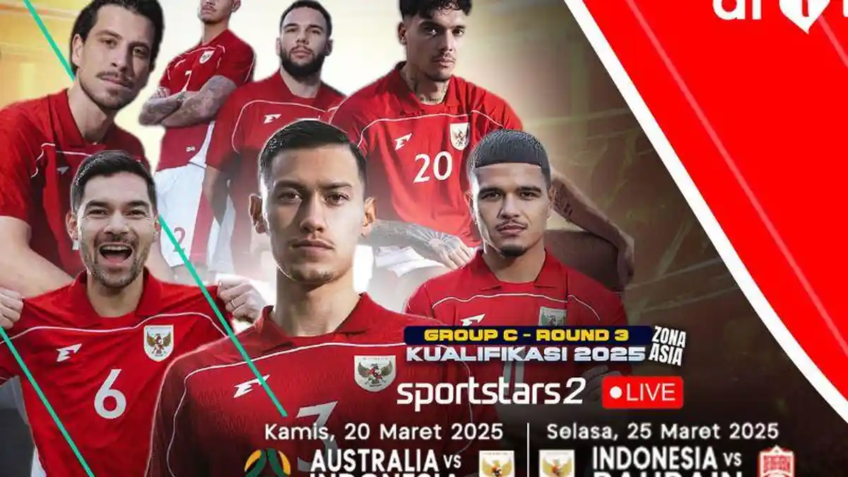 Channel LIVE STREAMING Vision+ Premium Sports AUSTRALIA VS INDONESIA