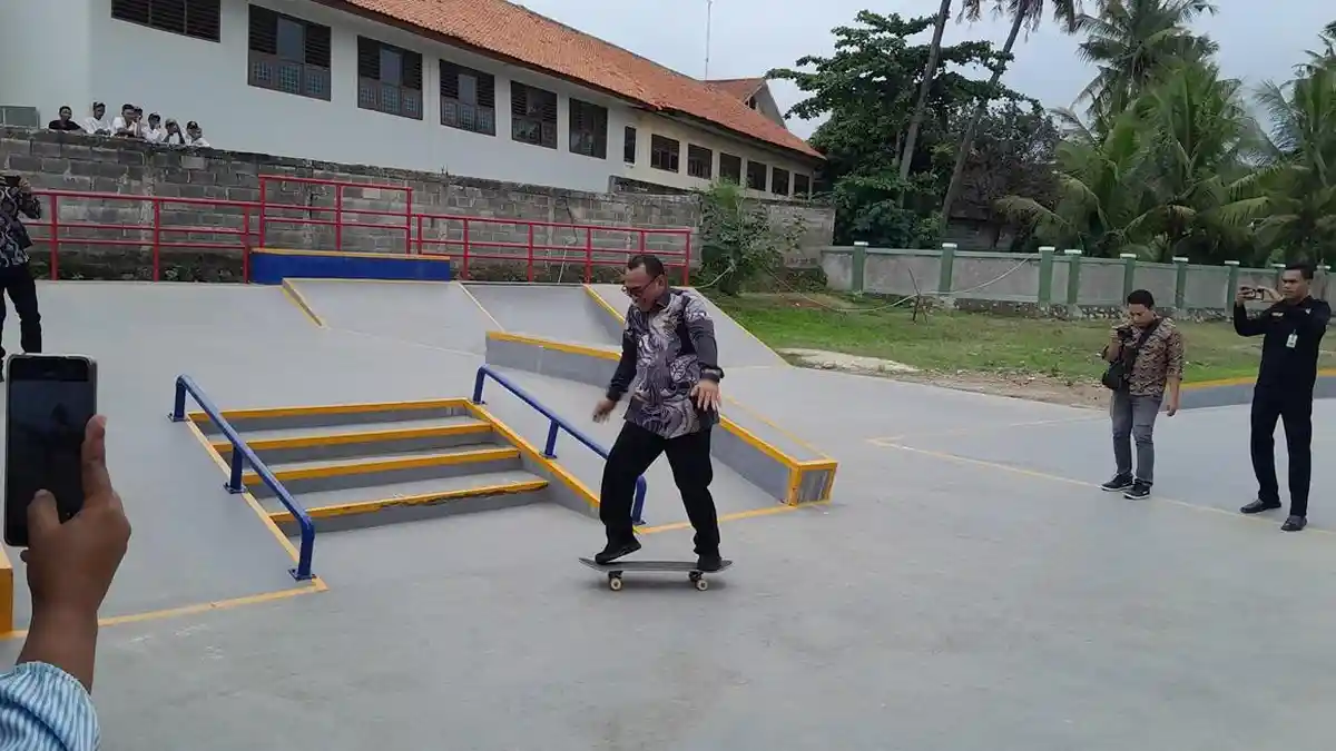 Skatepark dan Lapangan Basket di Taman Cibeber Cilegon Diresmikan, Bakal Dibangun Permainan Anak