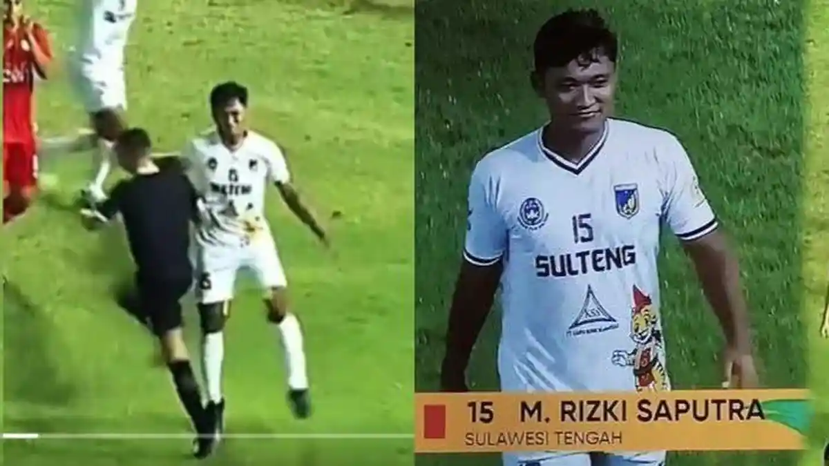 Sosok Rizki Saputra Pemain Sulteng Pukul Wasit di PON, Erick Thohir Janji Beri Sanksi Maksimal