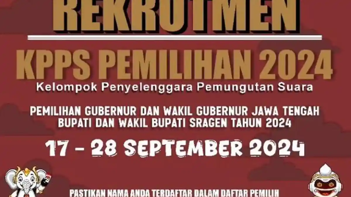 Lowongan KPPS Pilkada Sragen 2024 : Dibutuhkan 10.227 Petugas, Pendaftaran Ditutup 28 September