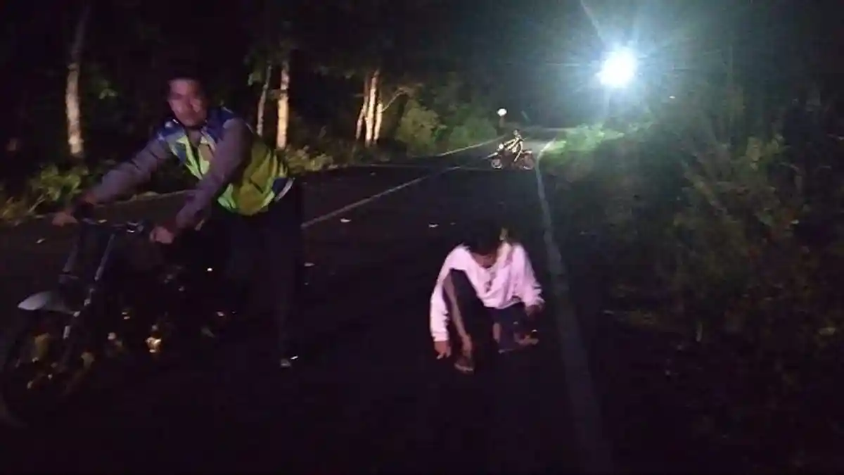 Kedapatan Balap Liar, Pemuda di Lubuklinggau Jalan Jongkok hingga Ditilang