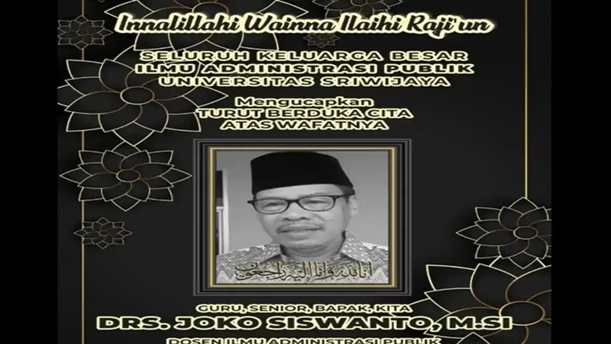 Kenangan Azwar Agus Terhadap Almarhum Joko Siswanto Mantan Rektor Unitas Palembang