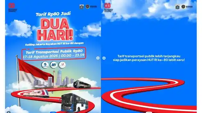 Tarif Rp80 Transportasi Publik Jakarta Berakhir Malam Ini