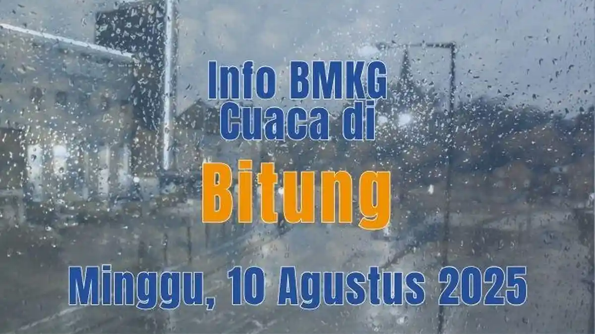 Info BMKG Cuaca Besok Hari di Bitung Sulawesi Utara Minggu, 10 Agustus 2025