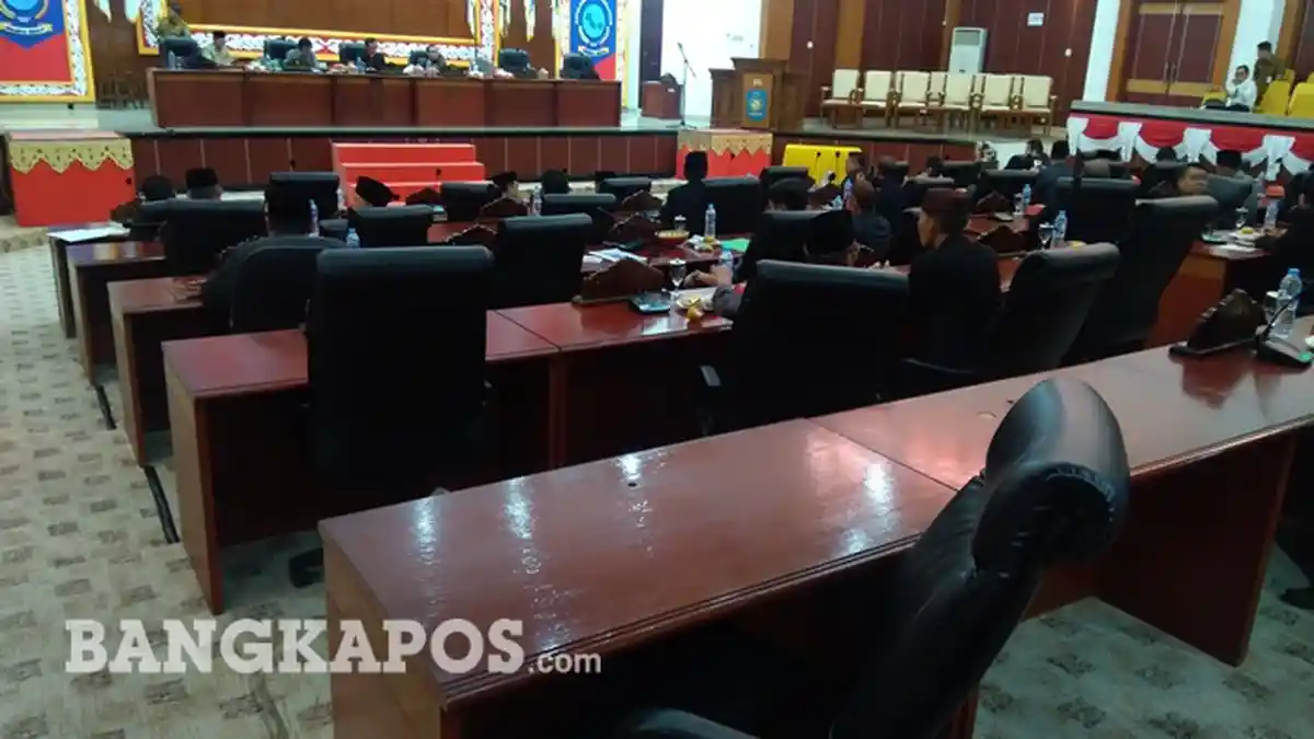 Hanya 32 Anggota DPRD Bangka Belitung yang Hadiri Rapat Paripurna Hari Ini