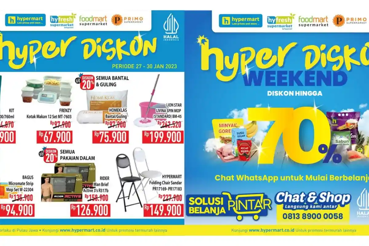HEMAT! Promo JSM Hypermart 27-30 Januari 2023, Frisian Flag Rp 15.490, Downy Pounch Rp 20.890