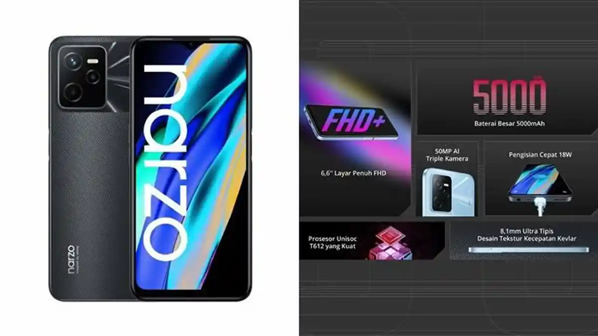 Harga HP Realme Narzo 50A Hanya Rp 1 Jutaan, Cocok untuk Gaming, Intip ...