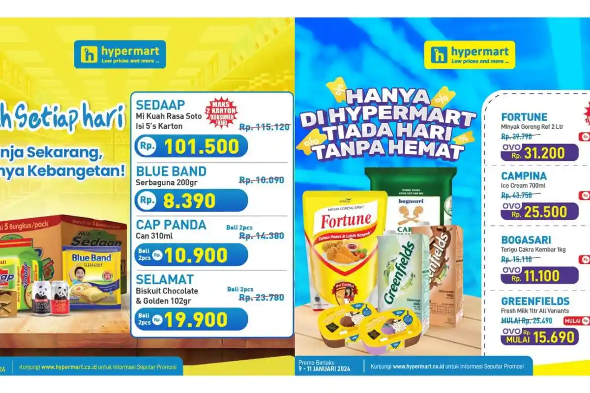 BANYAK DISKON! Promo Hypermart 10-11 Januari 2024, Molto Rp 20.890, Rinso Rp 19.490