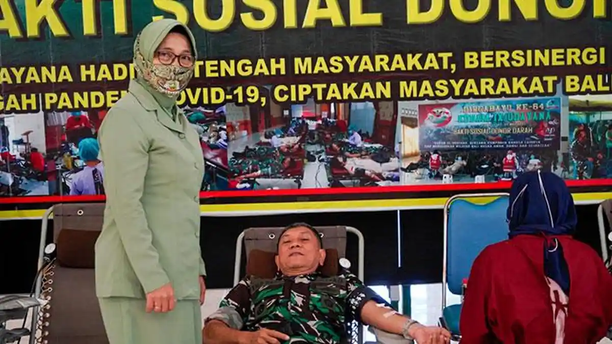 Korem 162/WB Gelar Donor Darah Sambut HUT ke-65 Kodam IX/Udayana