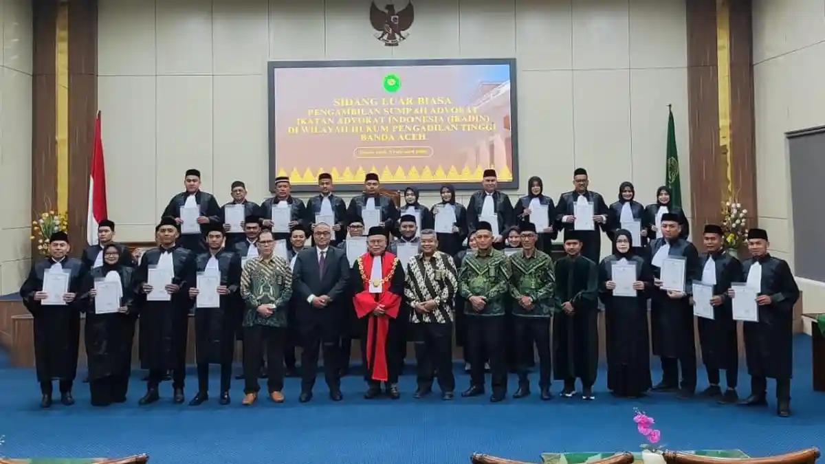 Ketua PT Banda Aceh Sumpah Advokat IKADIN, dan Ajak Mereka Peduli Isu Hukum Lingkungan
