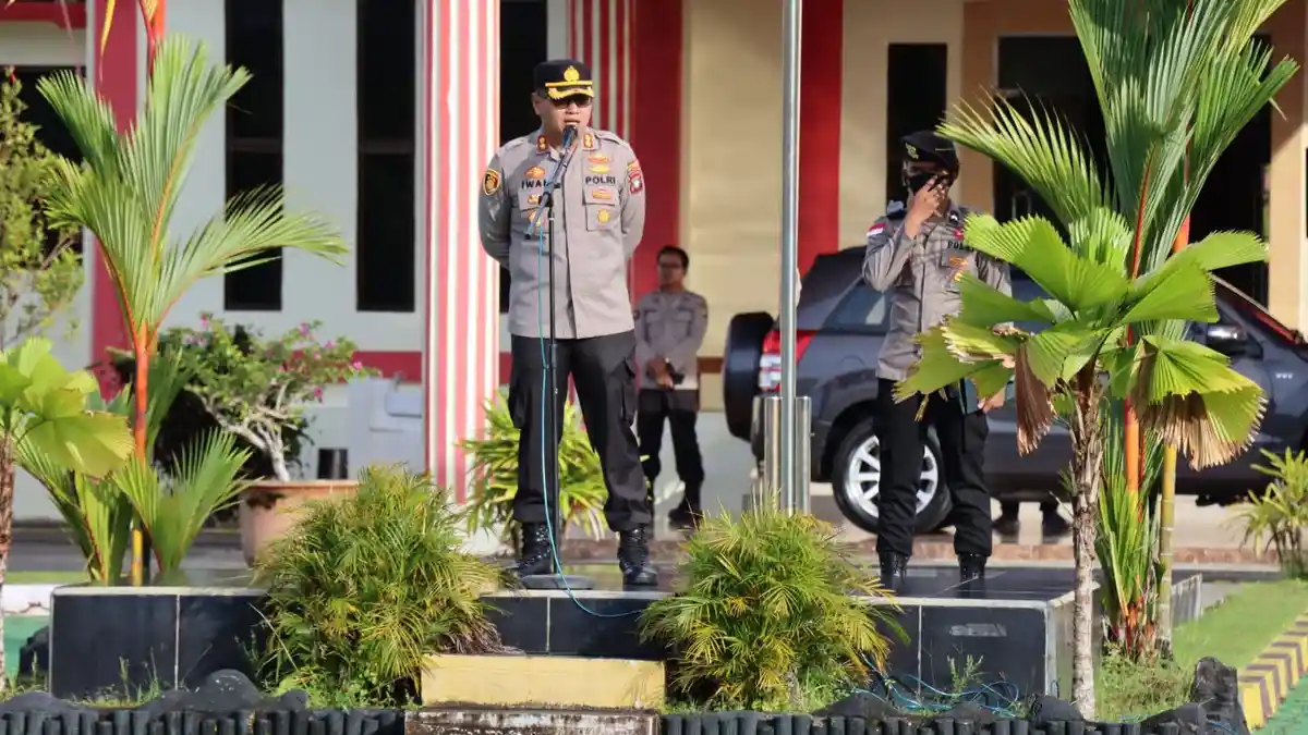 Pilkades Natuna, Kapolres Beri Arahan Personel Jaga 37 Desa