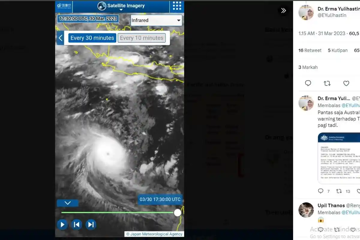 Siklon Tropis Herman Menjauh tapi Curah Hujan Masih Tinggi Termasuk di Jabar, Cek Daerah Terdampak