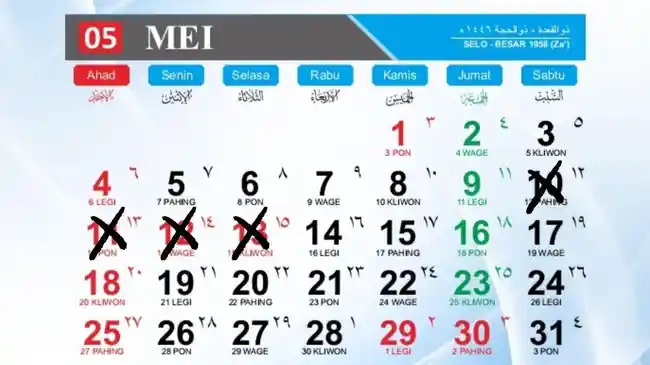 Kalender Mei 2025: Minggu Ini Libur Panjang! Catat Tanggal Waisak dan Cuti Bersamanya