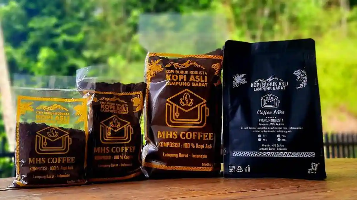 Kuliner Lampung, CoffeeMhs Bubuk Kopi Murni Asli Lampung Barat, Ada Kemasan Ekonomis