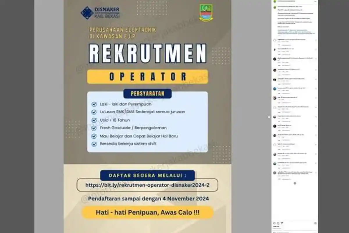 Lowongan Kerja Bekasi: Perusahaan Elektronik di Kawasan Industri EJIP Butuh Operator