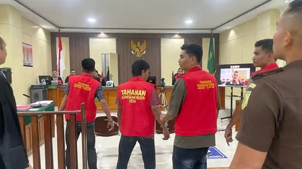 3 Terdakwa Sabu 185 Kg di Aceh Timur Divonis Mati, Terungkap Dikendalikan Napi Tunggu Eksekusi Mati