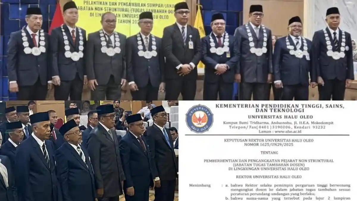 Nama-nama 48 Pejabat Baru dan Diberhentikan di Universitas Halu Oleo ...