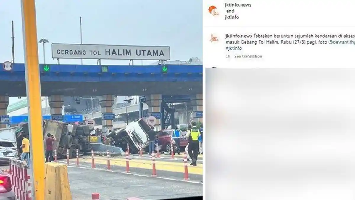 Mencekam! Ini Kronologi Tabrakan dan Dugaan Penyebab Kecelakaan di Gerbang Tol Halim Utama Hari Ini