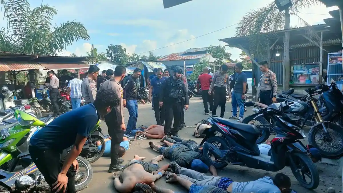 Polda Sumut Ratakan Jermal, Bandar Sabu Ditangkap Puluhan Penguna Narkoba diamankan