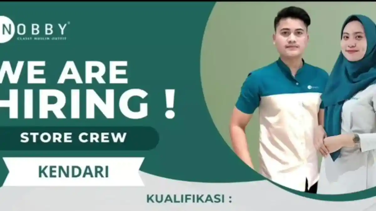 Lowongan Kerja Kendari NOBBY Buka Lowongan Posisi Store Crew, Syarat dan Cara Daftar