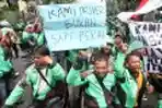 Aksi Unjuk Rasa Driver Gojek