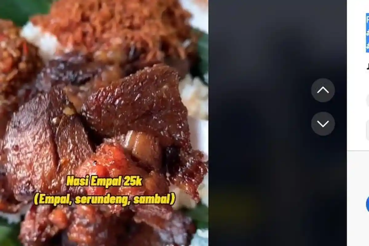 Video Viral TikTok, Empal Serundeng dan Sambal Sidoarjo