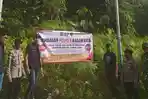 Pasang Spanduk Imbauan, Satreskrim Polres Nagan Raya Minta Warga Tidak Menambang Emas Tanpa Izin