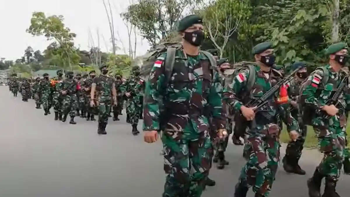 12 Bulan Hadapi KKB Papua di Puncak Jaya, Pasukan Yonif Raider 613/Raja Alam Pulang, Ada Momen Haru