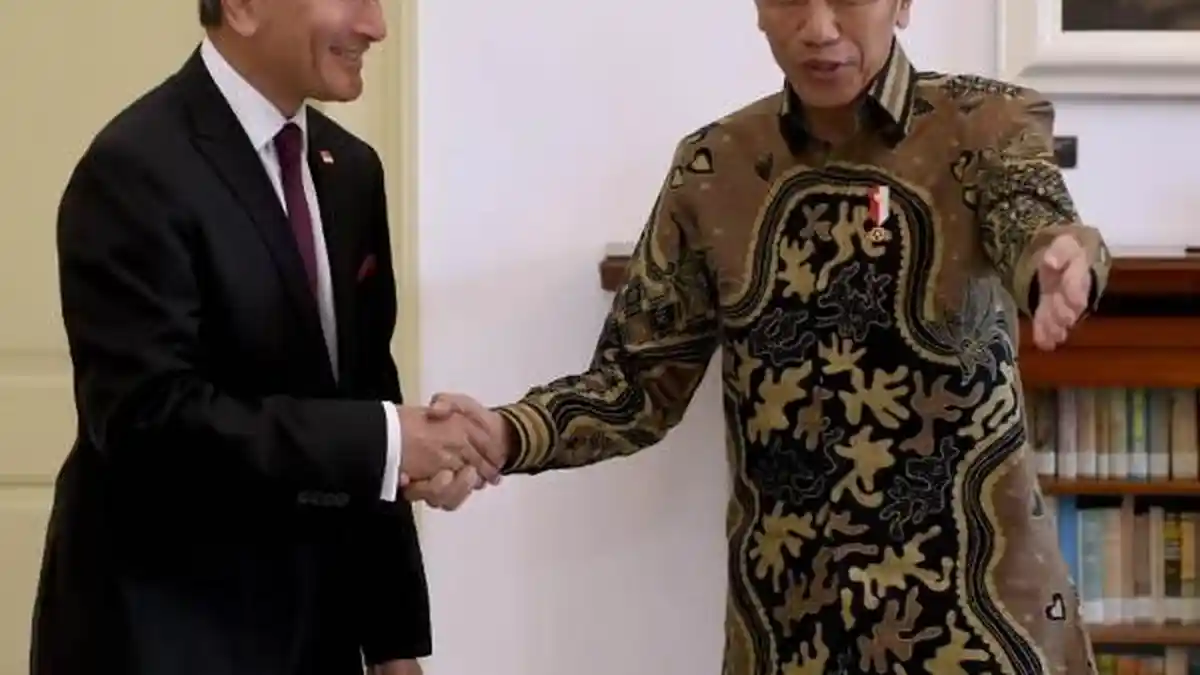 Presiden Jokowi Terima Kunjungan Menlu Singapura di Istana Bogor