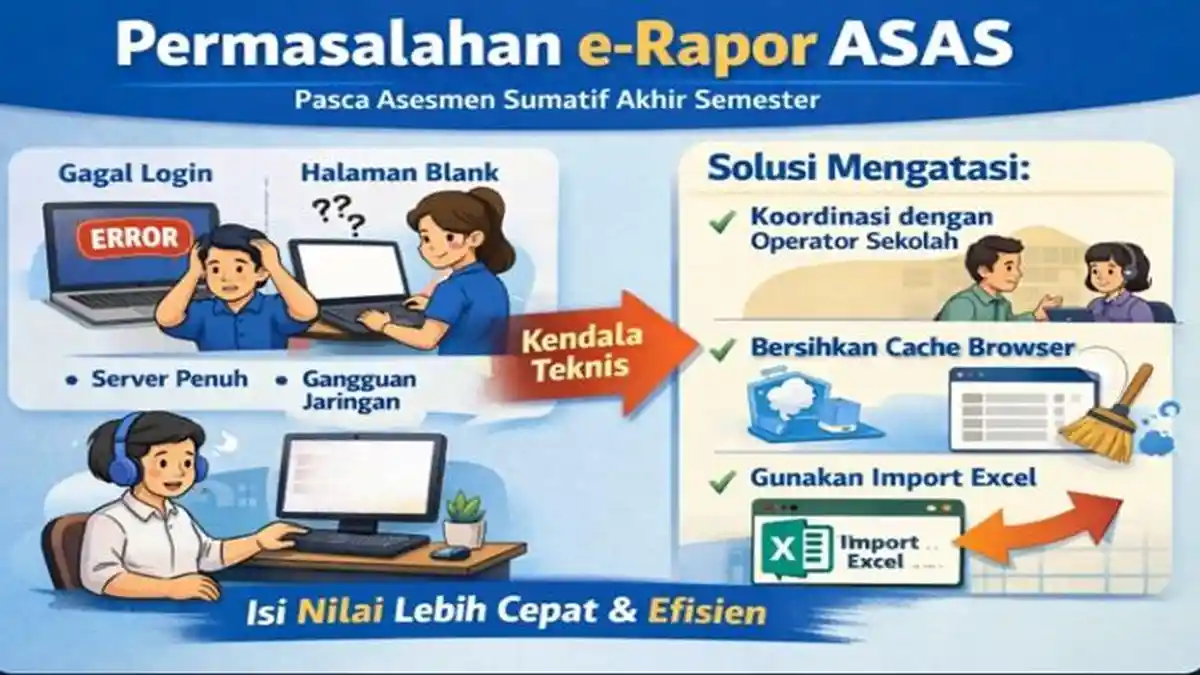 Guru Jangan Panik! Ini Solusi Mengatasi Gagal Login dan Eror di Aplikasi e-Rapor SD/SMP/SMA