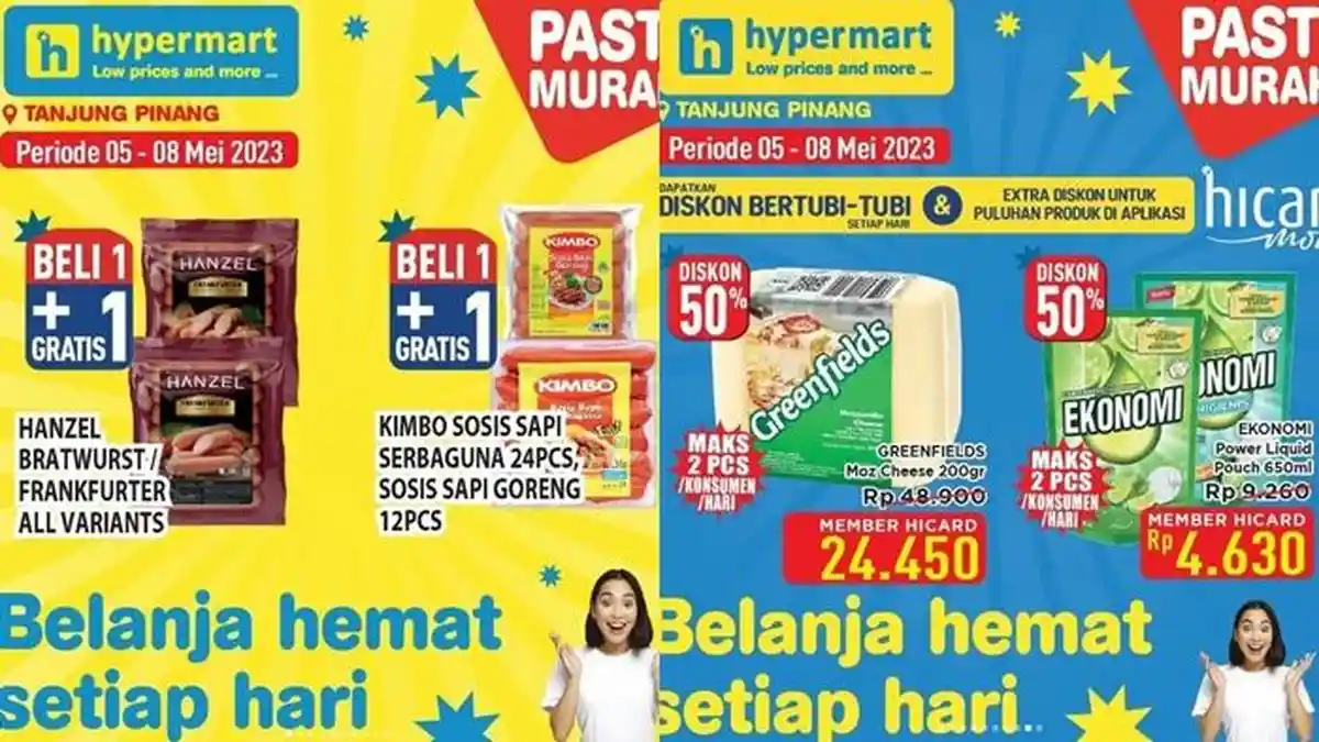Promo JSM Hypermart Hari ini Sabtu 6 Mei 2023, Keju dan Sabun Cuci Piring Diskon 50 Persen