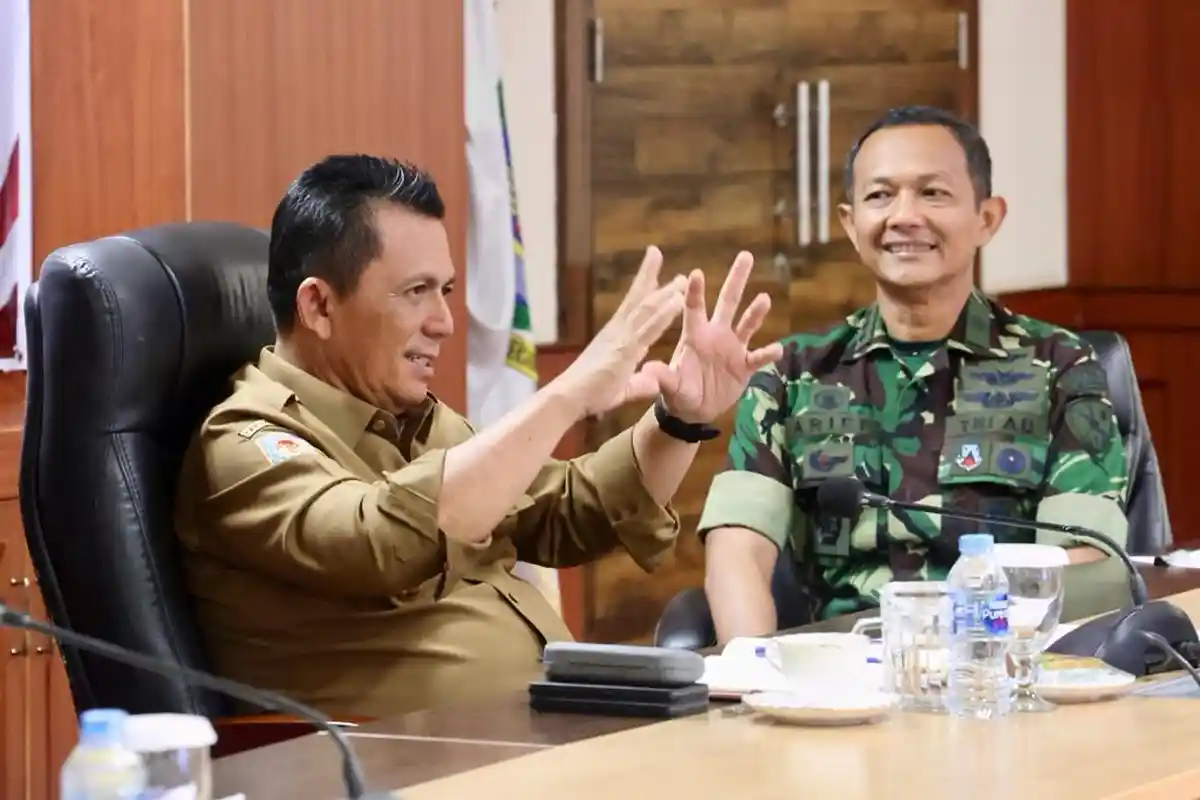 Gubernur Kepri dan Danlanud RHF Tanjungpinang Rapat Bahas Pengembangan Lanud